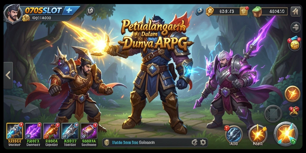Tampilan gameplay ARPG yang epik dan menakjubkan di 070SLOT.
