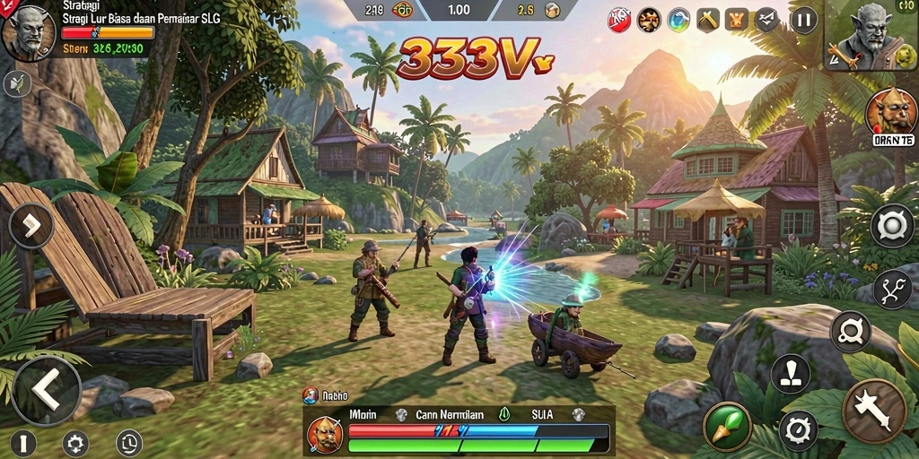 Tampilan gameplay mendebarkan dalam 333V dengan berbagai strategi.