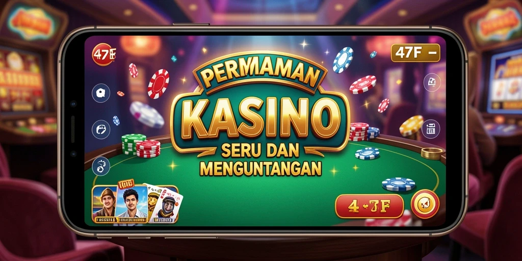 Screenshot gameplay 47F menampilkan suasana Kasino yang mendebarkan.