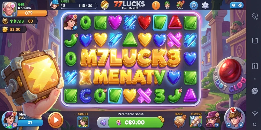Tangkapan layar gameplay 77LUCKS yang penuh warna dan seru.