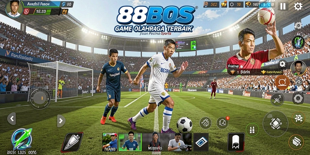 Screenshot utama 88BOS menampilkan aksi seru dalam game olahraga.