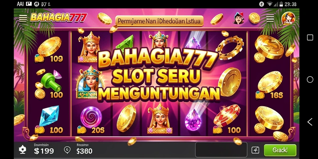 Tangkapan layar gameplay BAHAGIA777 dengan mesin Slot yang memukau.