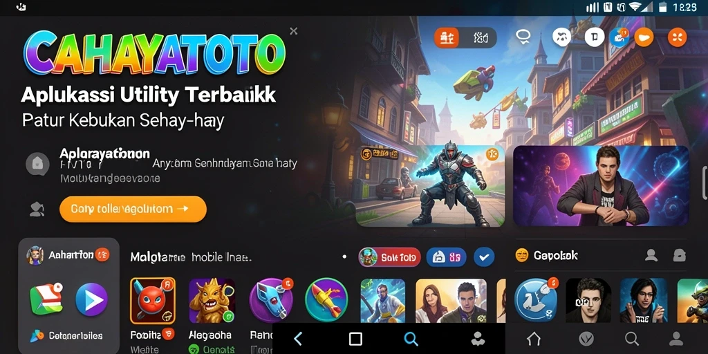 Tampilan antarmuka CAHAYATOTO dengan fitur-fitur utility yang intuitif.