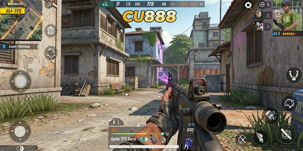 Gameplay seru dalam CU888, pertarungan TPS yang menegangkan.