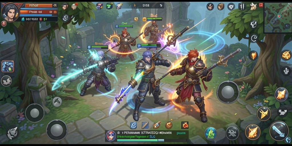 Tampilan utama gameplay FB168 yang menampilkan pertempuran strategis.