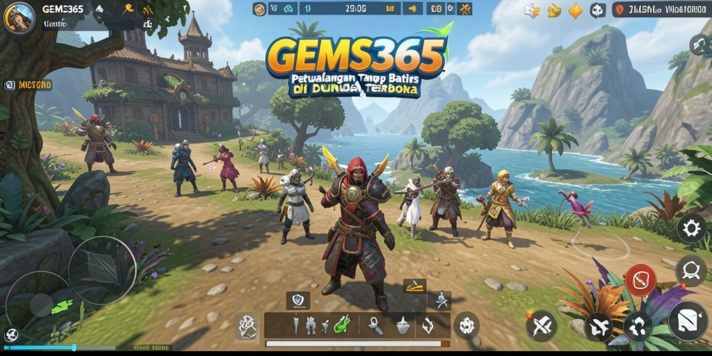 Tampilan menakjubkan dari gameplay Open World GEMS365.