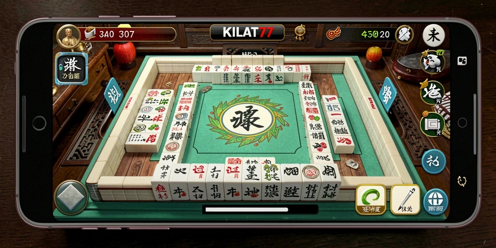 Tangkapan layar KILAT77 menampilkan aksi permainan Mahjong yang seru.