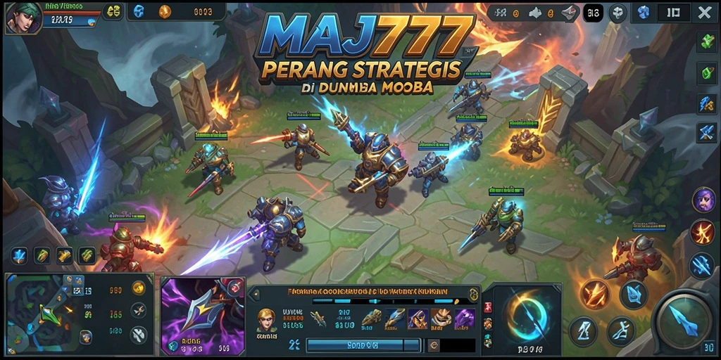 Tangkapan layar utama MAJ777 menampilkan aksi seru dari gameplay MOBA.