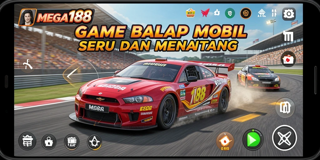 Gameplay seru balapan mobil di MEGA188 dengan grafik memukau.