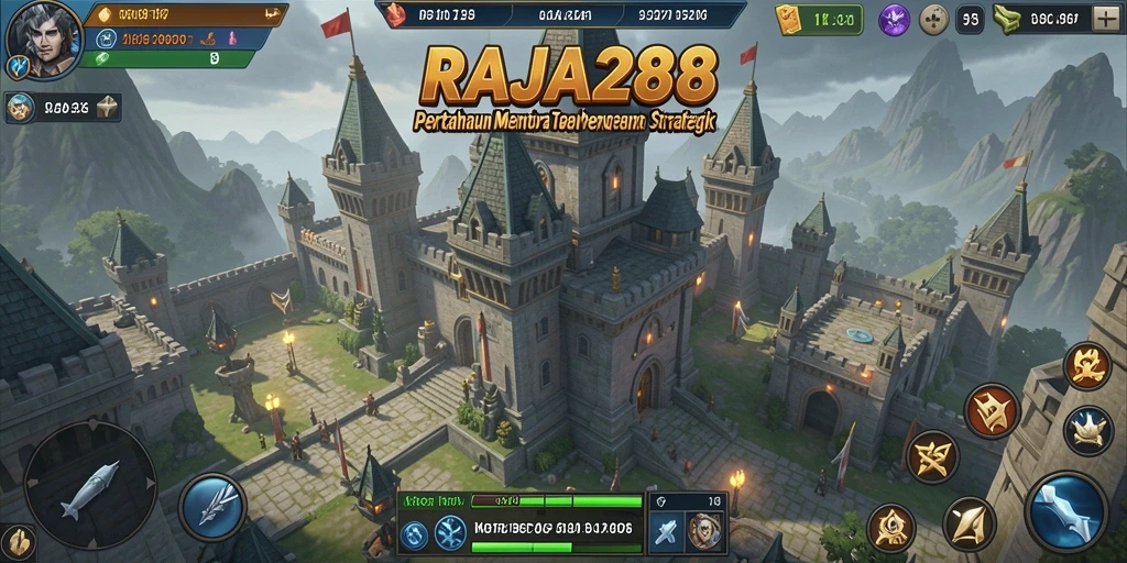 Gameplay seru dari RAJA288 saat mempertahankan menara dari serangan musuh.