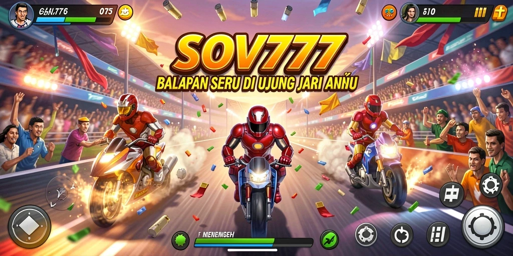 Screenshot gameplay <strong>SOV777</strong> menampilkan aksi balapan yang mendebarkan.