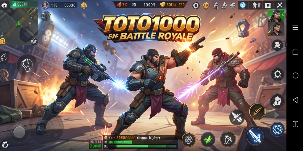 Gameplay intens di arena TOTO1000 dengan pemain bertarung sengit.