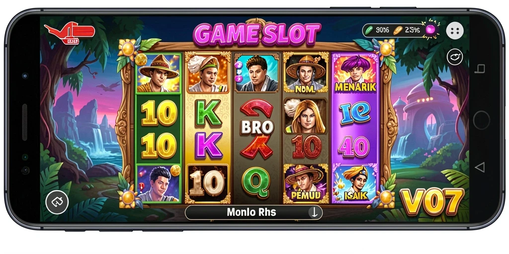 Tampilan gameplay menarik dan penuh warna dari V07.