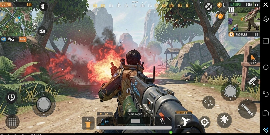 Tampilan gameplay memukau dalam game TPS.