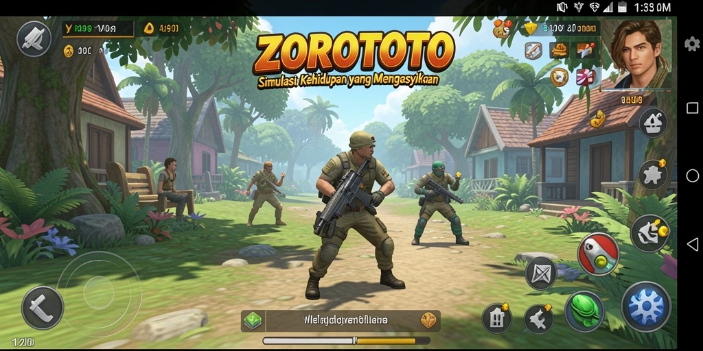 Tampilan gameplay ZOROTOTO yang menarik dan interaktif.